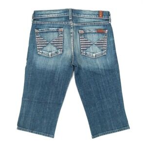 7 For All Mankind Women's Colette Bermuda Denim Jean Shorts Size 26 NWT $179